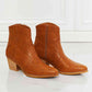 MMShoes Watertower Town Faux Leather Western Ankle Boots in Ochre by VYSN