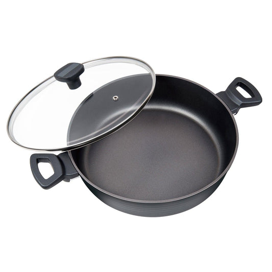 Nonstick Saute Sauce Pan with Glass Lid, 5 Qt., 11" (28cm) - Black by VYSN