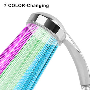 LED Shower Head Handheld Color-Changing Automatically Hydropower without Batteries by VYSN