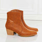 MMShoes Watertower Town Faux Leather Western Ankle Boots in Ochre by VYSN