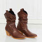 MMShoes Better in Texas Scrunch Cowboy Boots in Brown by VYSN