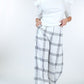 High Waist Plaid Print Wide Leg Pants by VYSN