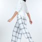 High Waist Plaid Print Wide Leg Pants by VYSN