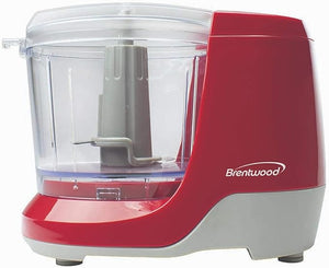 Brentwood MC-109R 1.5 Cup Mini Food Chopper, Red