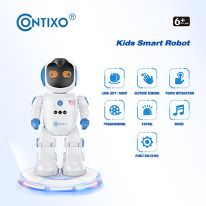 Contixo Remote Control Robot for Kids, Singing Dancing Programmable with Infrared Gesture, RC Robot Toy Age 6 -12 by Contixo