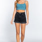 Back Ribbon Tie Cami Crop Top by VYSN