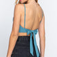 Back Ribbon Tie Cami Crop Top by VYSN