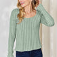 Basic Bae Full Size Ribbed Long Sleeve T-Shirt by VYSN