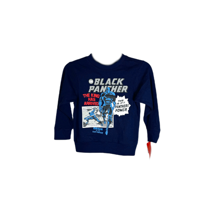 Boys' Marvel Black Panther Crewneck Graphic Sweatshirt Pullover, Blue