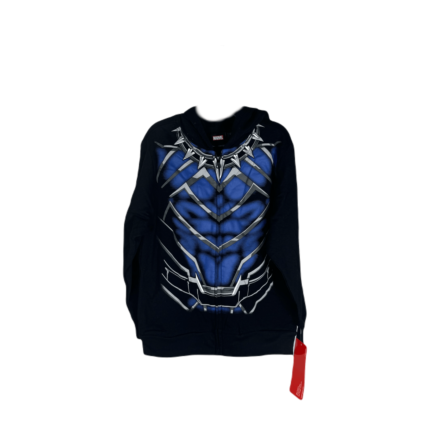 Boys' Marvel Black Panther Wakanda Zip-Up Hoodie Sweatshirt, Black