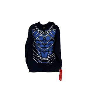 Boys' Marvel Black Panther Wakanda Zip-Up Hoodie Sweatshirt, Black