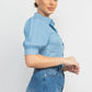 Button-down Denim Shirt Top by VYSN