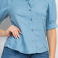 Button-down Denim Shirt Top by VYSN