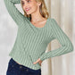 Basic Bae Full Size Ribbed Long Sleeve T-Shirt by VYSN