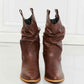 MMShoes Better in Texas Scrunch Cowboy Boots in Brown by VYSN