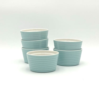 Dowan 6oz Ceramic Round Ramekin Creme Brulee Bowls Set of 6