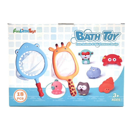 Fun Little Toys Sea Animals Bath Toys Set, 18 pcs