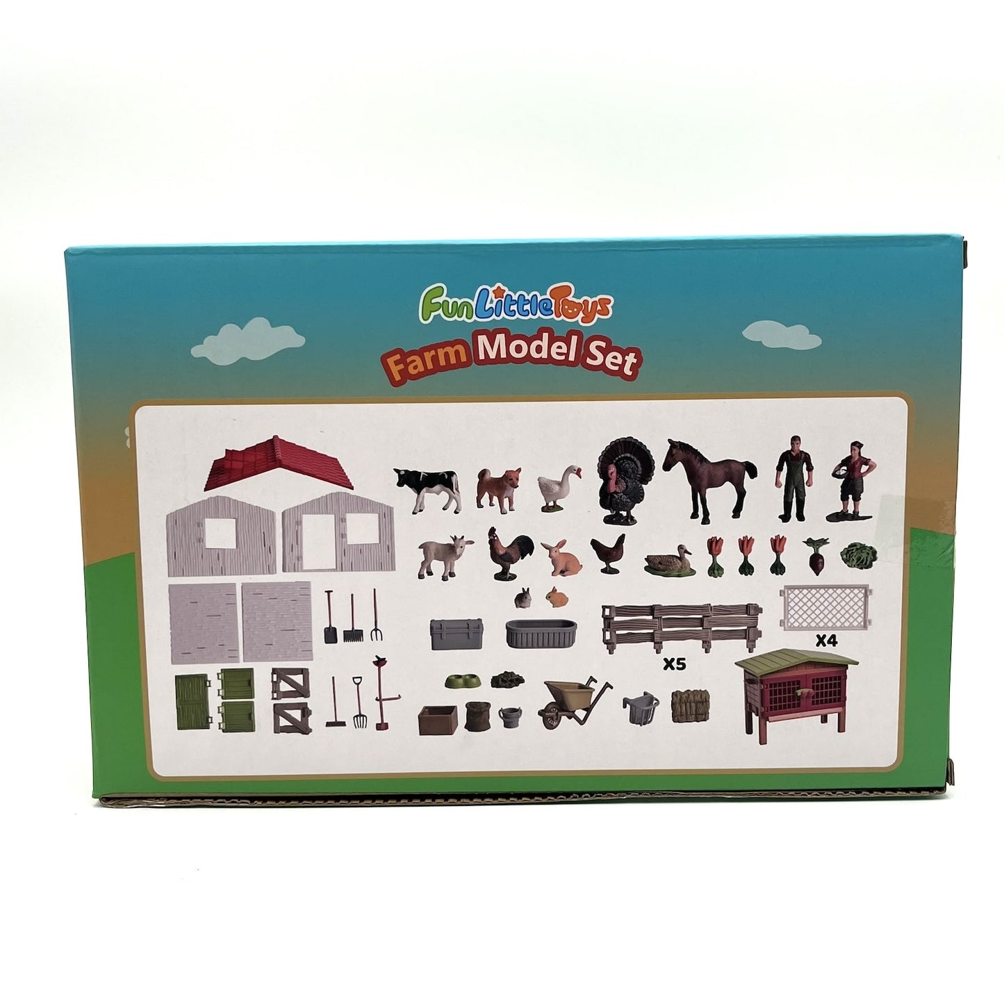 Fun Little Toys Farm Model Set, 59 pcs