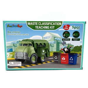 Fun Little Toys Garbage Truck Sorting Play Set, 5 pc