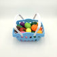 Fun Little Toys Pretend Cutting Food Toys with Shopping Basket, 30 pcs