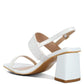 KIRK Elasticated Gussets Block Heel Sandals by VYSN