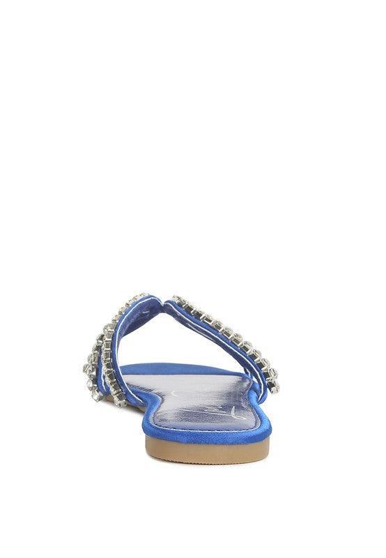 Mezzie Dimante Strap Flat Sandals by VYSN