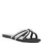 Mezzie Dimante Strap Flat Sandals by VYSN