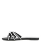 Mezzie Dimante Strap Flat Sandals by VYSN