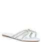 Mezzie Dimante Strap Flat Sandals by VYSN