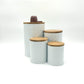 Pebble & Stem Stella Metal Canister Set