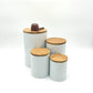 Pebble & Stem Stella Metal Canister Set