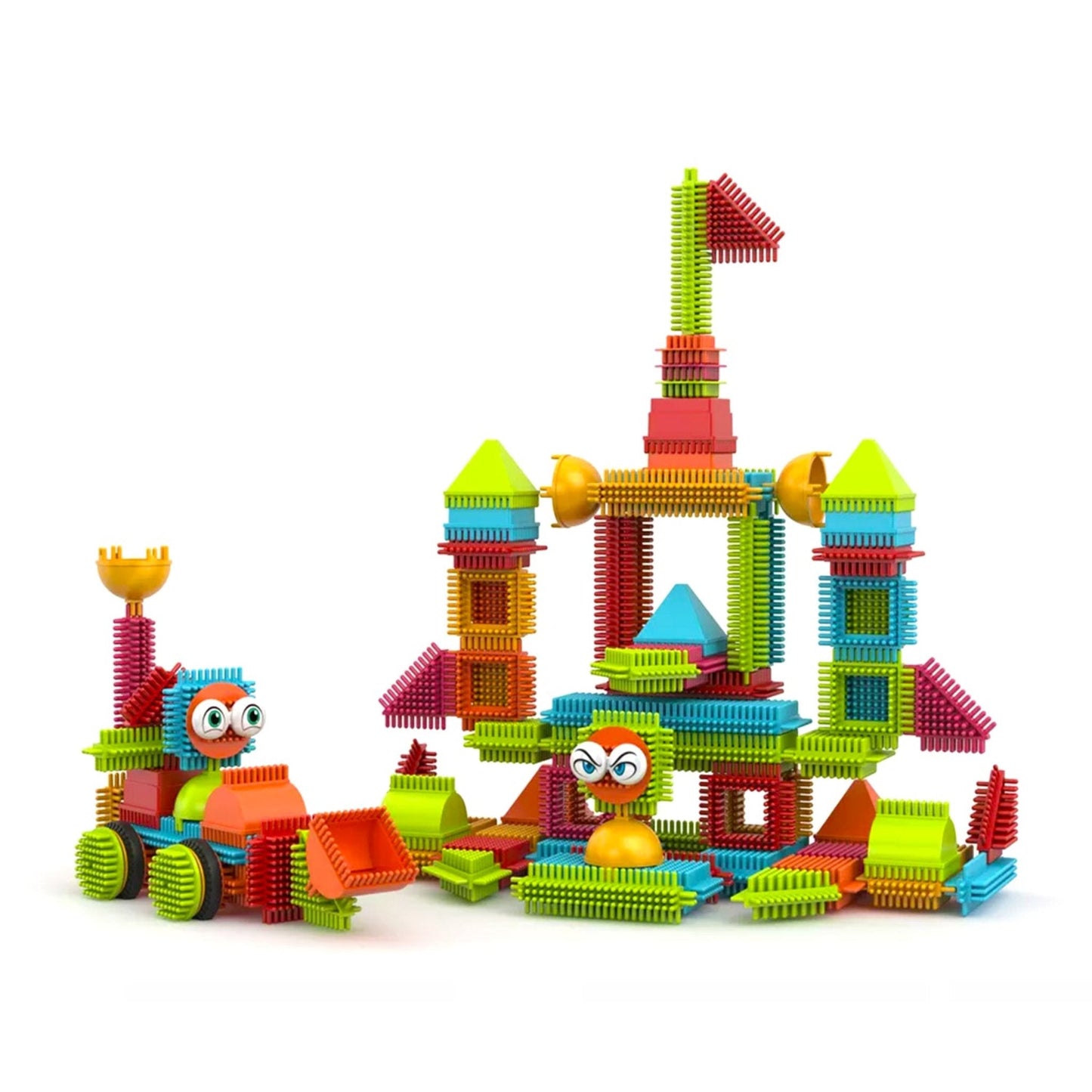 Contixo ST5 144 pcs Bristle Shape 3D Tile STEM Building Block Set by Contixo