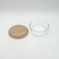 Set of 3 Round Glass  Stone & Clay Storage Containers